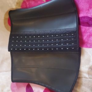 4 Hooks High Compression Latex Waist TrainerBlack/S